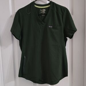Landau  V-Neck Scrub Top and Bottums - Forest Green